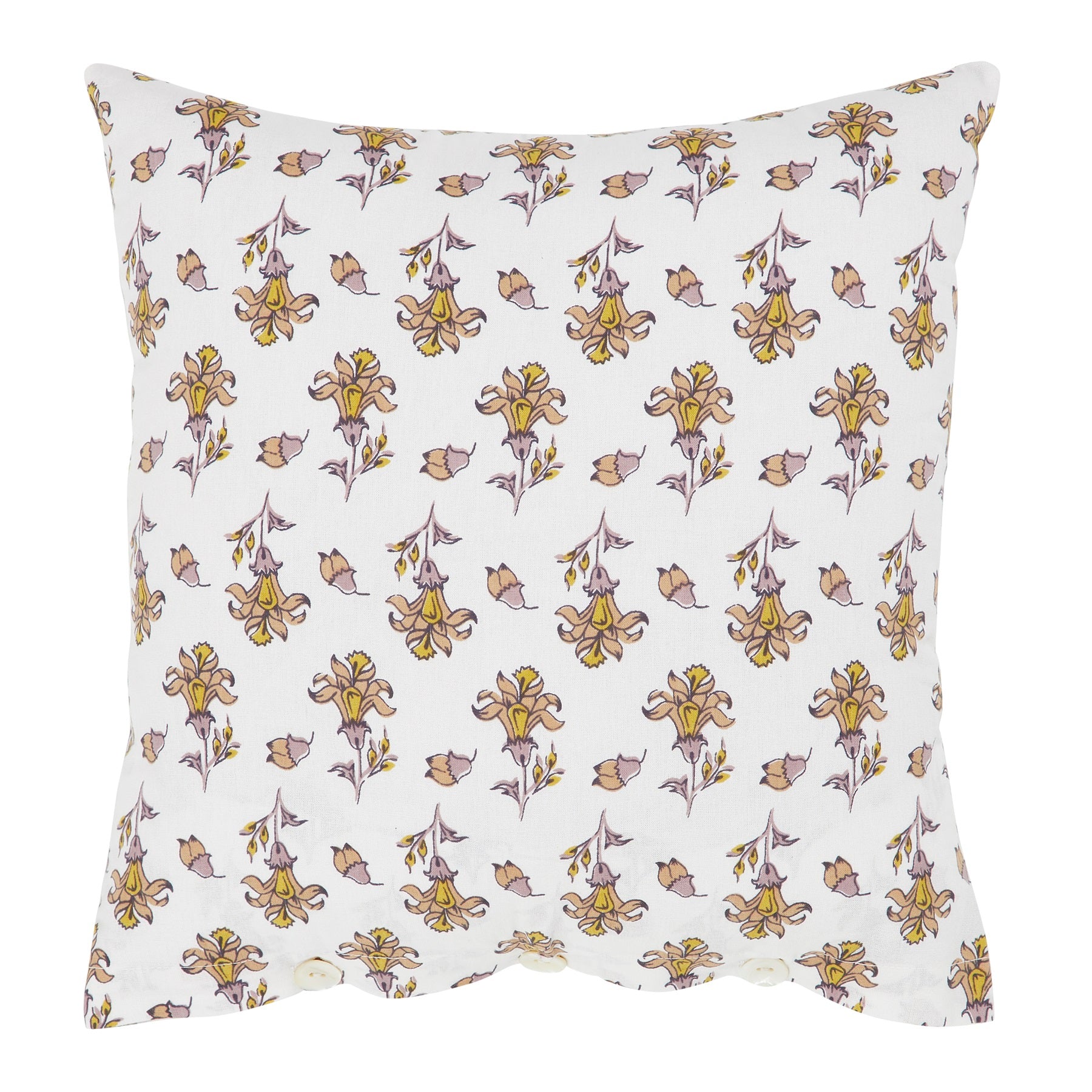 Suhani Jaal Yellow & Grey Cotton Cushion Cover