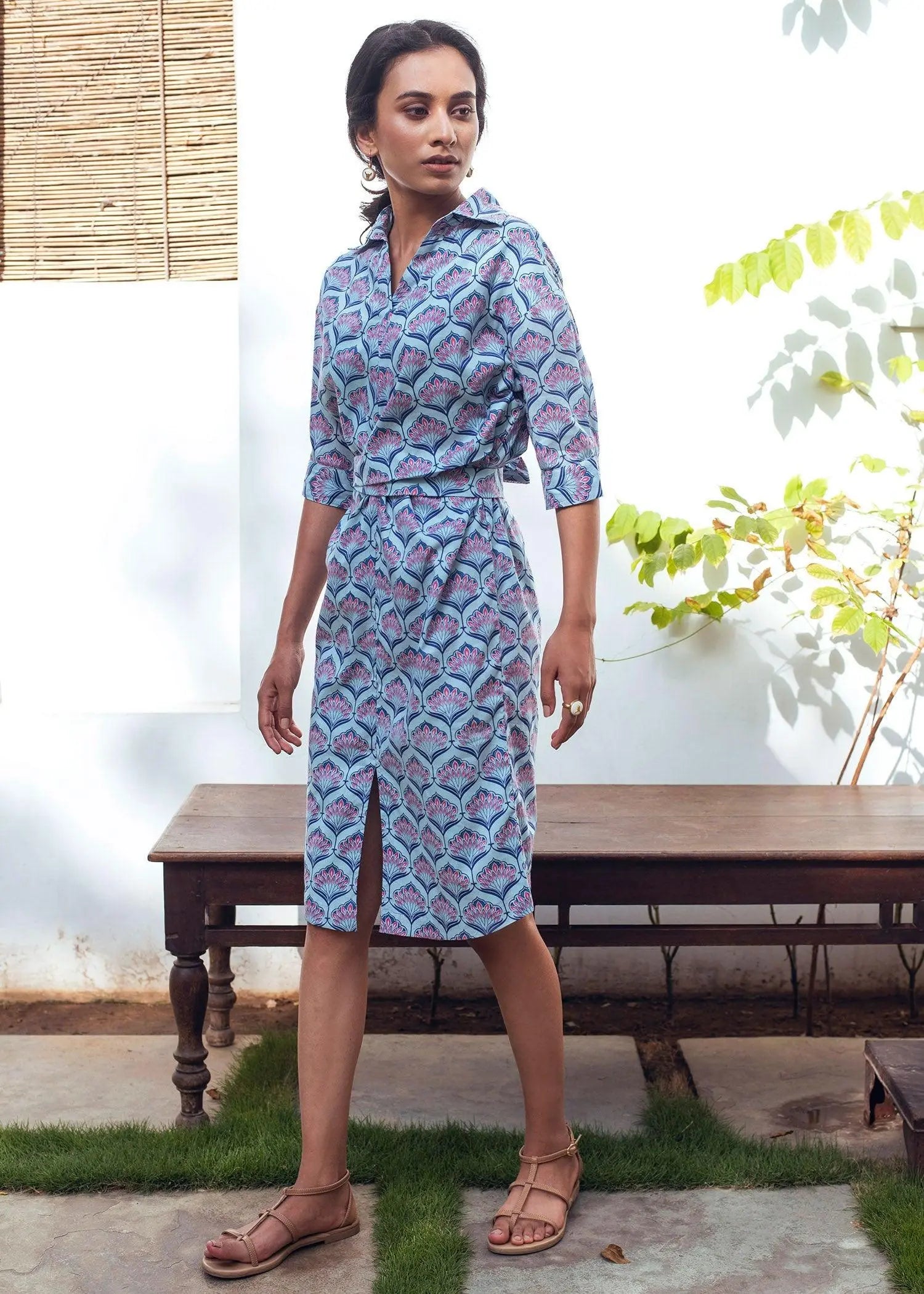 Knotted Blue Malmal Dress