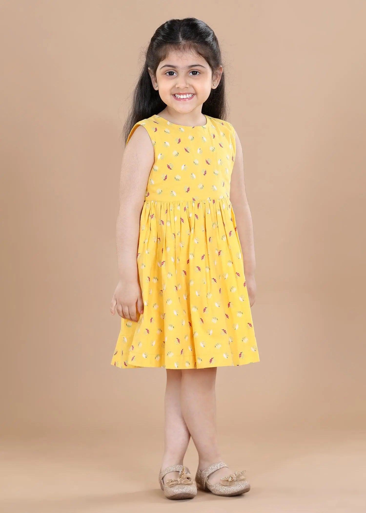 Bees Yellow Tiya Dress Girl (6 Months- 9 Years)