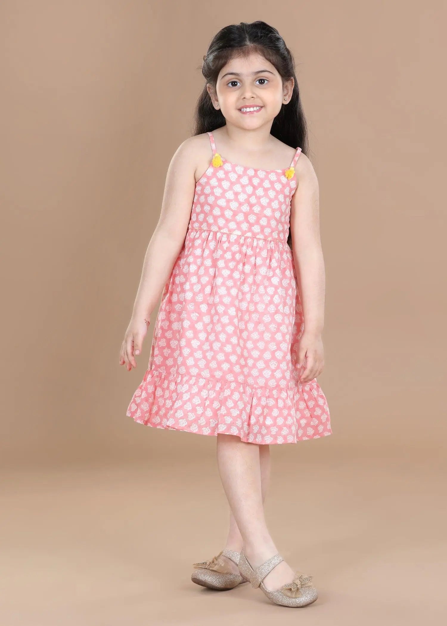 Sepal Peach Mehri Dress Girl (6 Months- 9 Years)