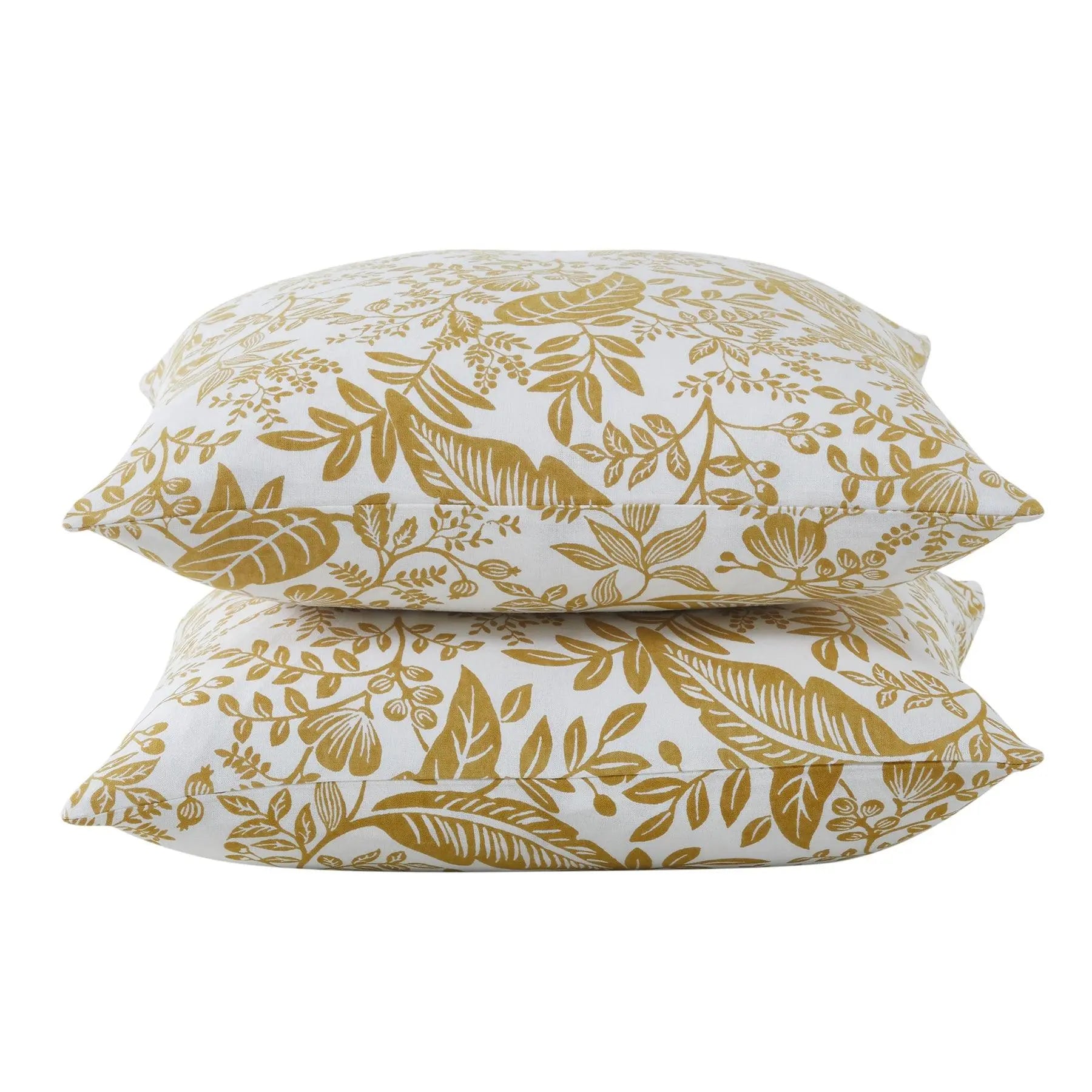 Havana Yellow Hand Screen Print Cotton Cushion Cover