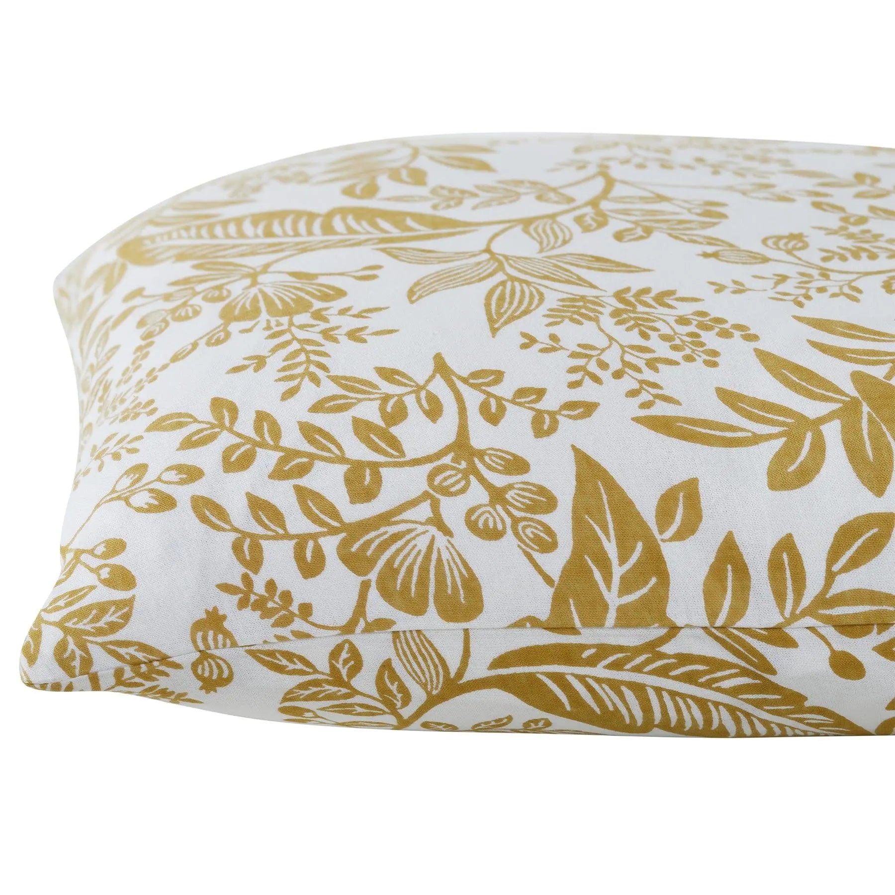 Havana Yellow Hand Screen Print Cotton Cushion Cover