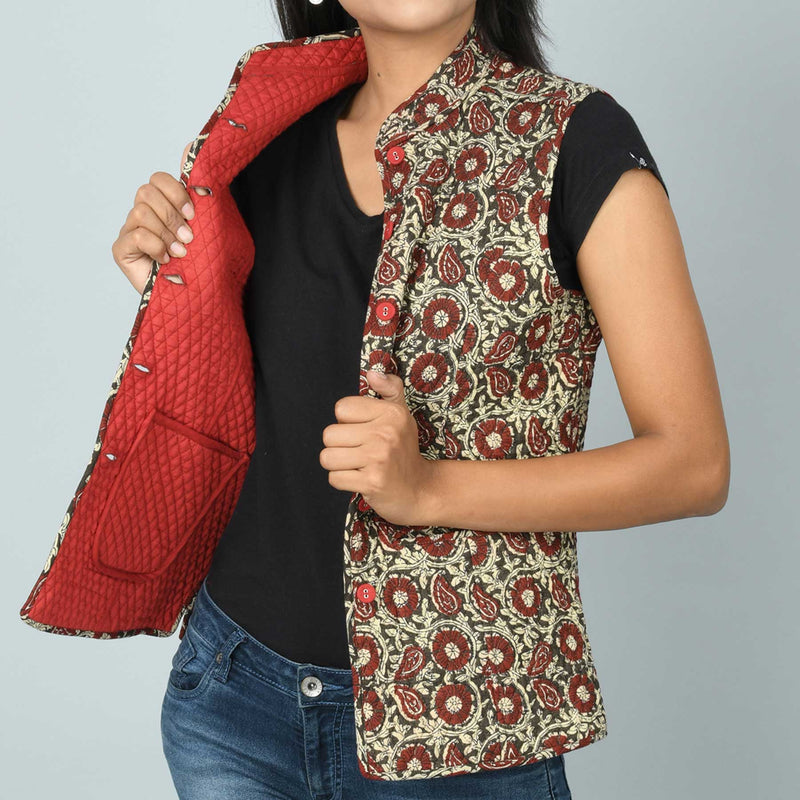 Shubhangi Collections Sleeveless Printed Women Jacket - Buy Shubhangi  Collections Sleeveless Printed Women Jacket Online at Best Prices in India  | Flipkart.com