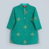 Aagam Teal Cotton Kurta Boy (12 Month to 12 Years)