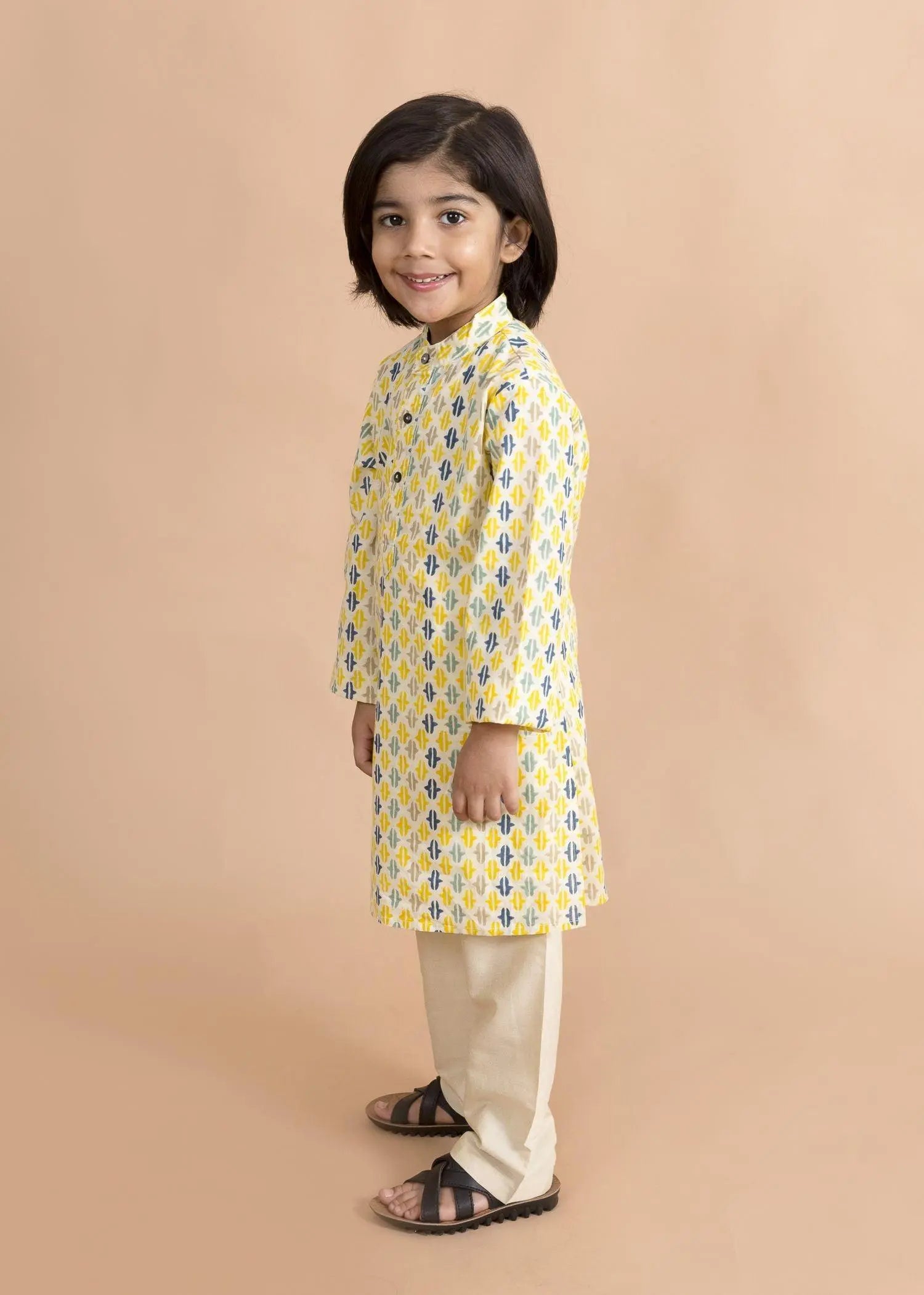 Replica Blue Cotton Kurta Boy (6 Month to 12 Years)