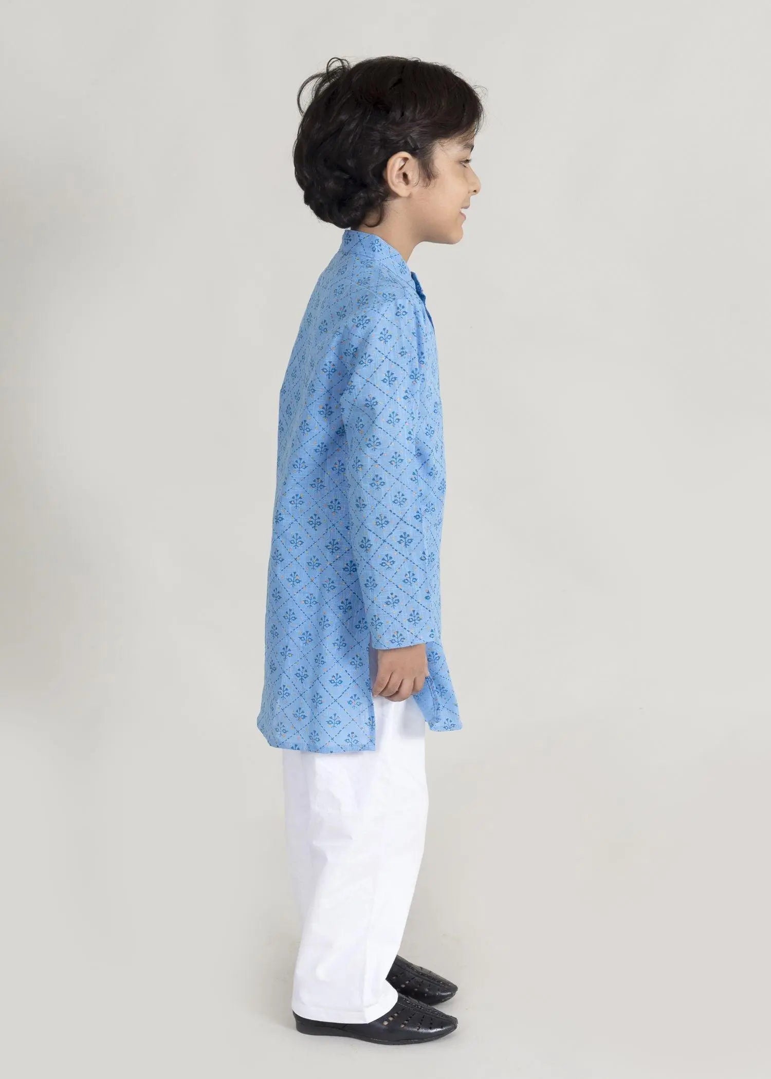 Ember Buti Blue Cotton Kurta Boy (6 Month to 14 Years)