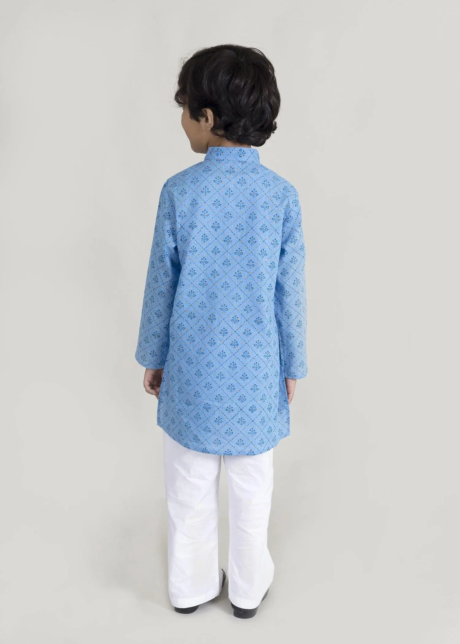 Ember Buti Blue Cotton Kurta Boy (6 Month to 14 Years)