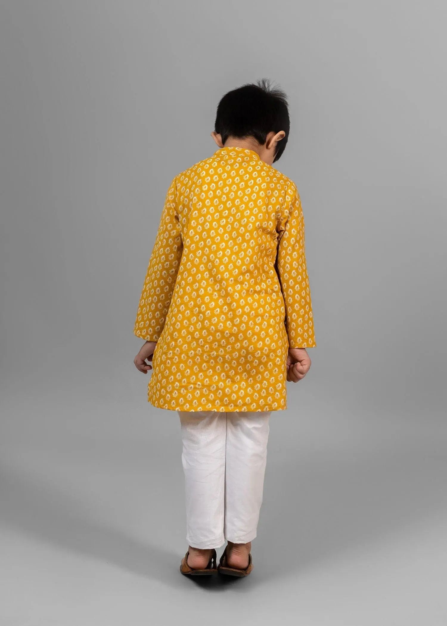 Helia Mustard Cotton Kurta Boy (2 Years to 12 Years)