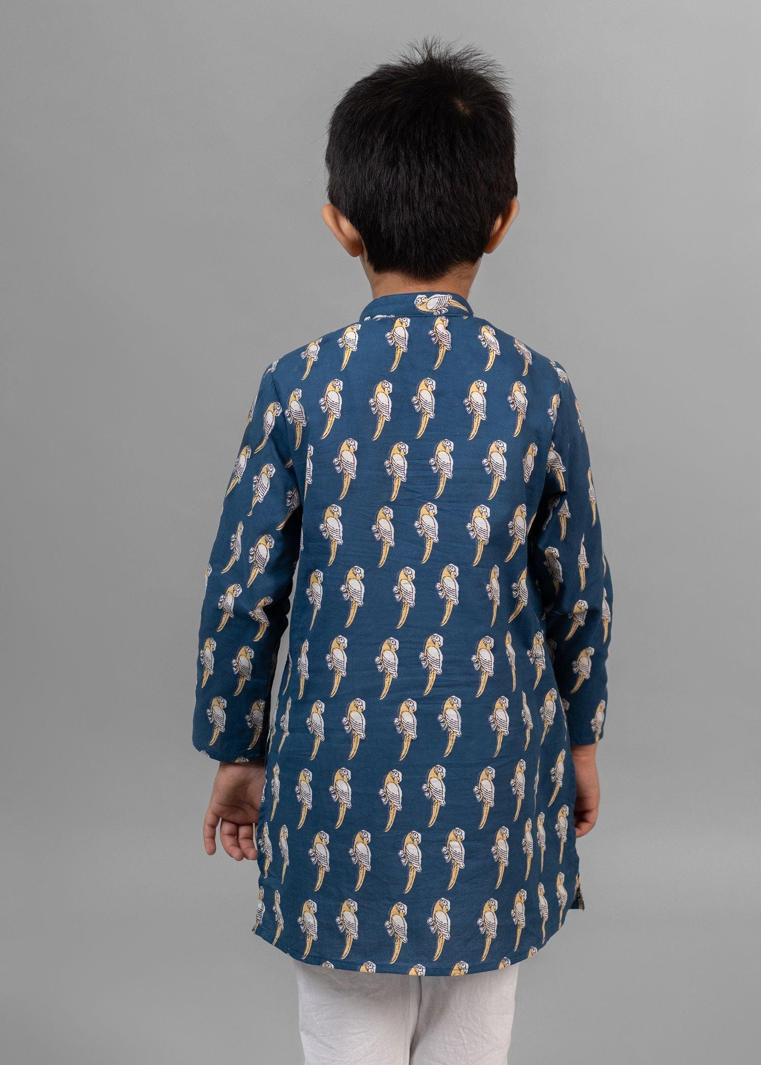 Tota Blue Cotton Kurta Boy (2 Years to 12 Years)