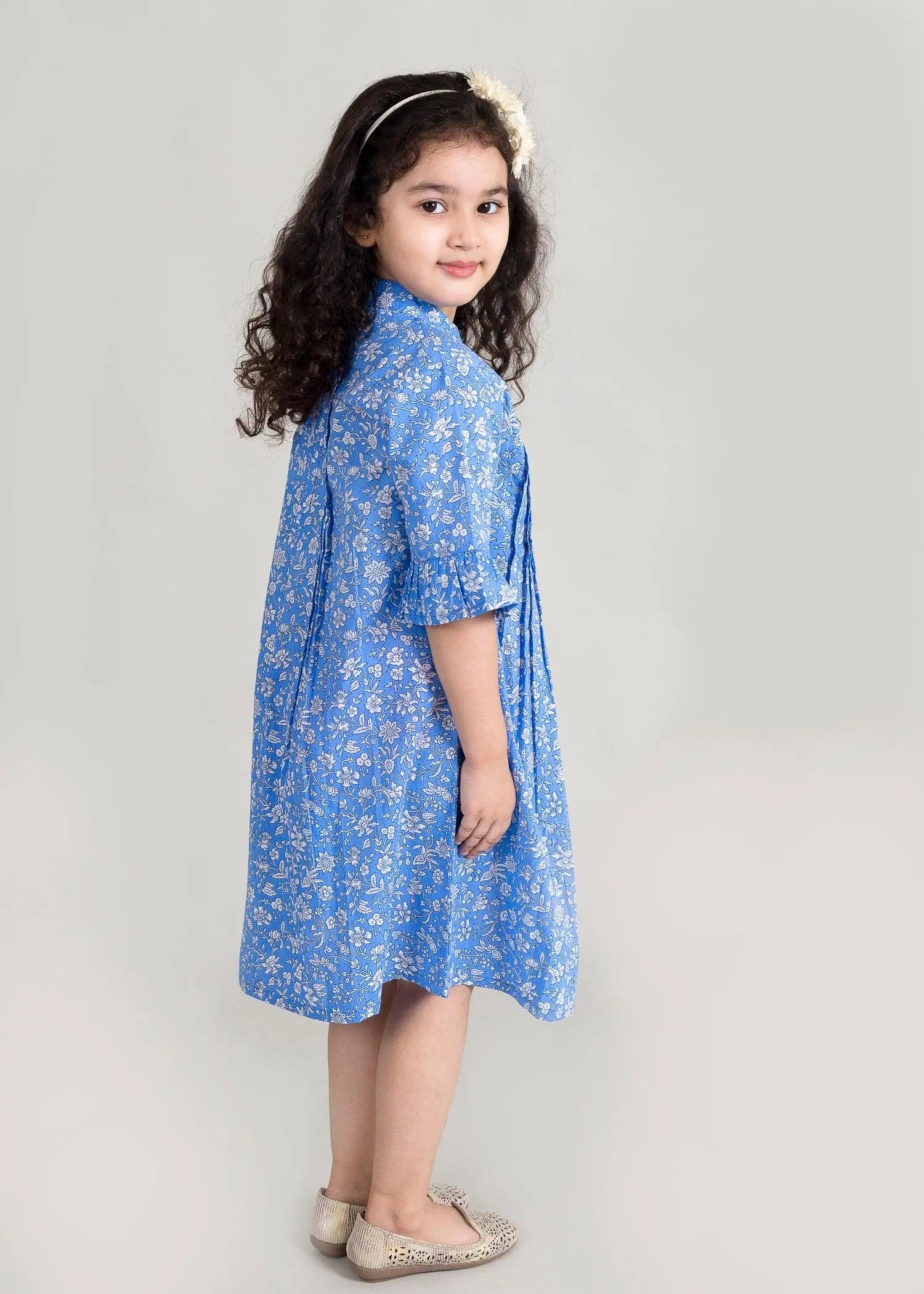 Diva Jaal Blue Cotton Kurta Girl (2 Years to 12 Years)