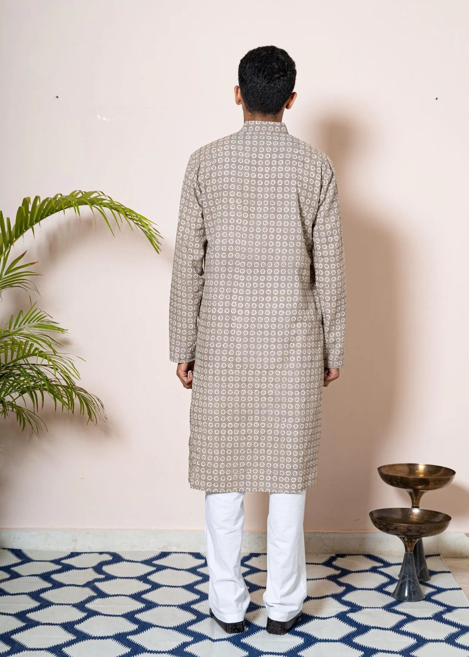 Chakri Mud Cotton Full sleeve Kurta