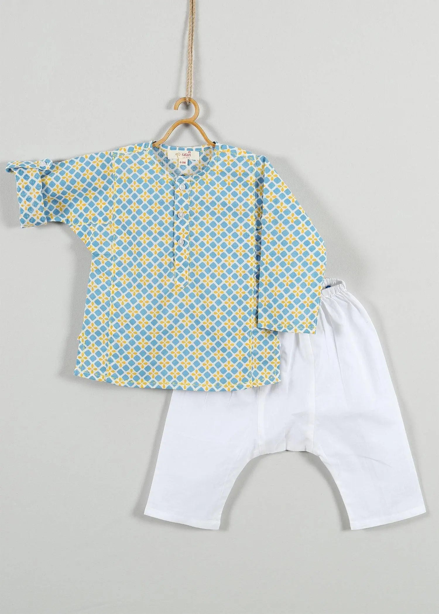 Indie Sesame Yellow Cotton Kurta Baby Boy (6-24 months)