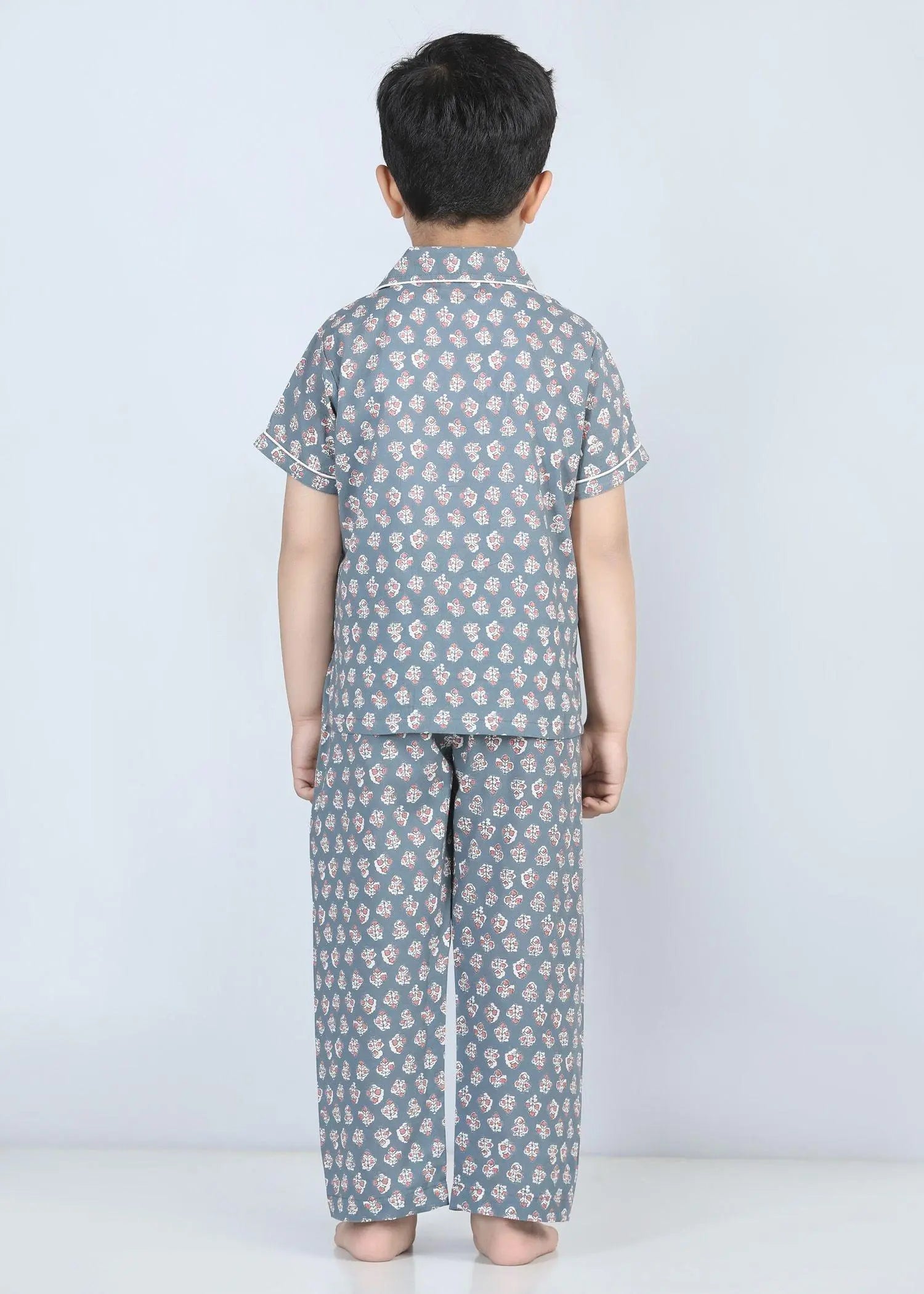 Iris Grey Half Sleeve Cotton Night Suit Boy (1-12 Years)