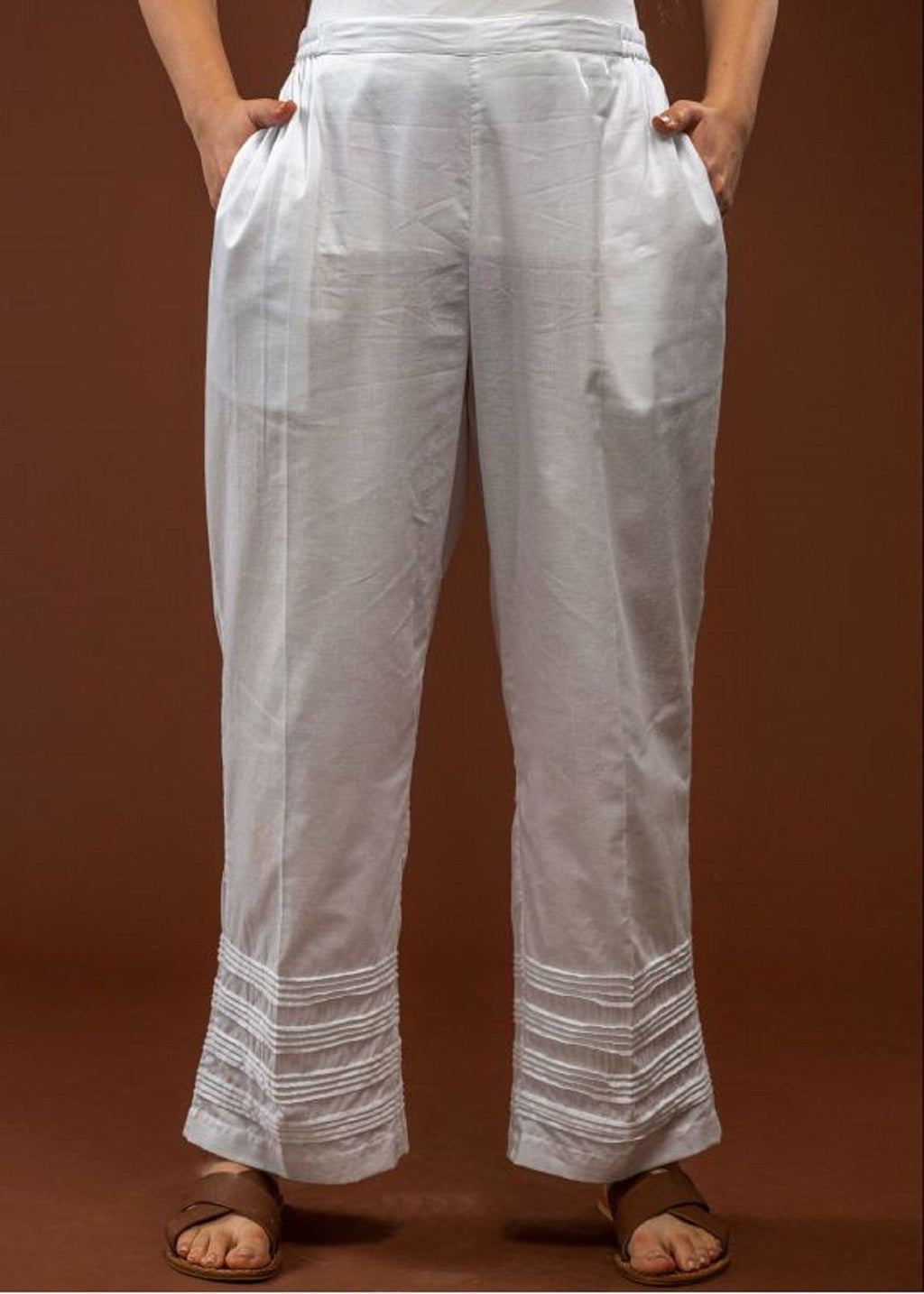 Pleated wide-leg cotton pants in beige - Brunello Cucinelli | Mytheresa
