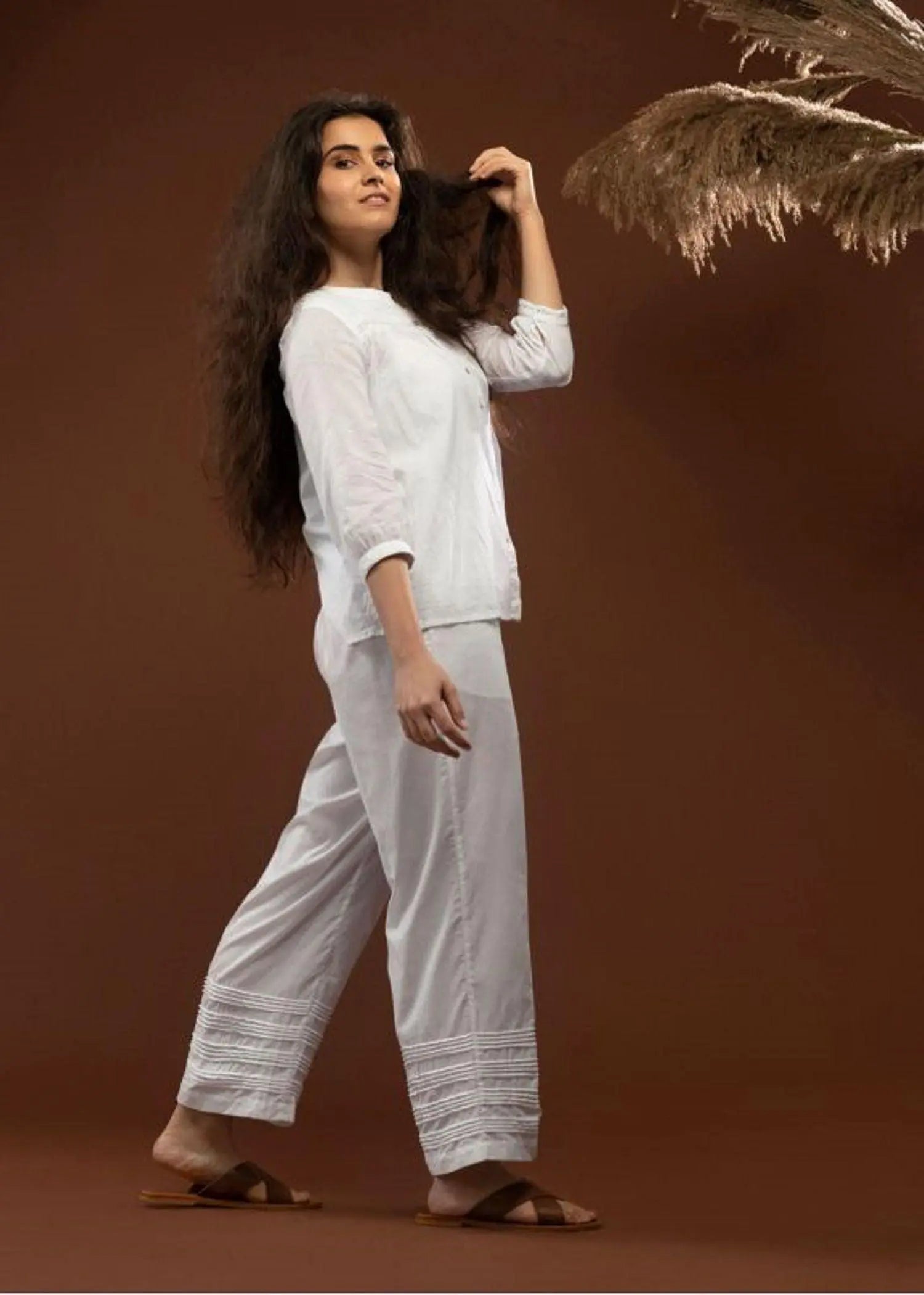 Prithvi Pleated Cotton Pant