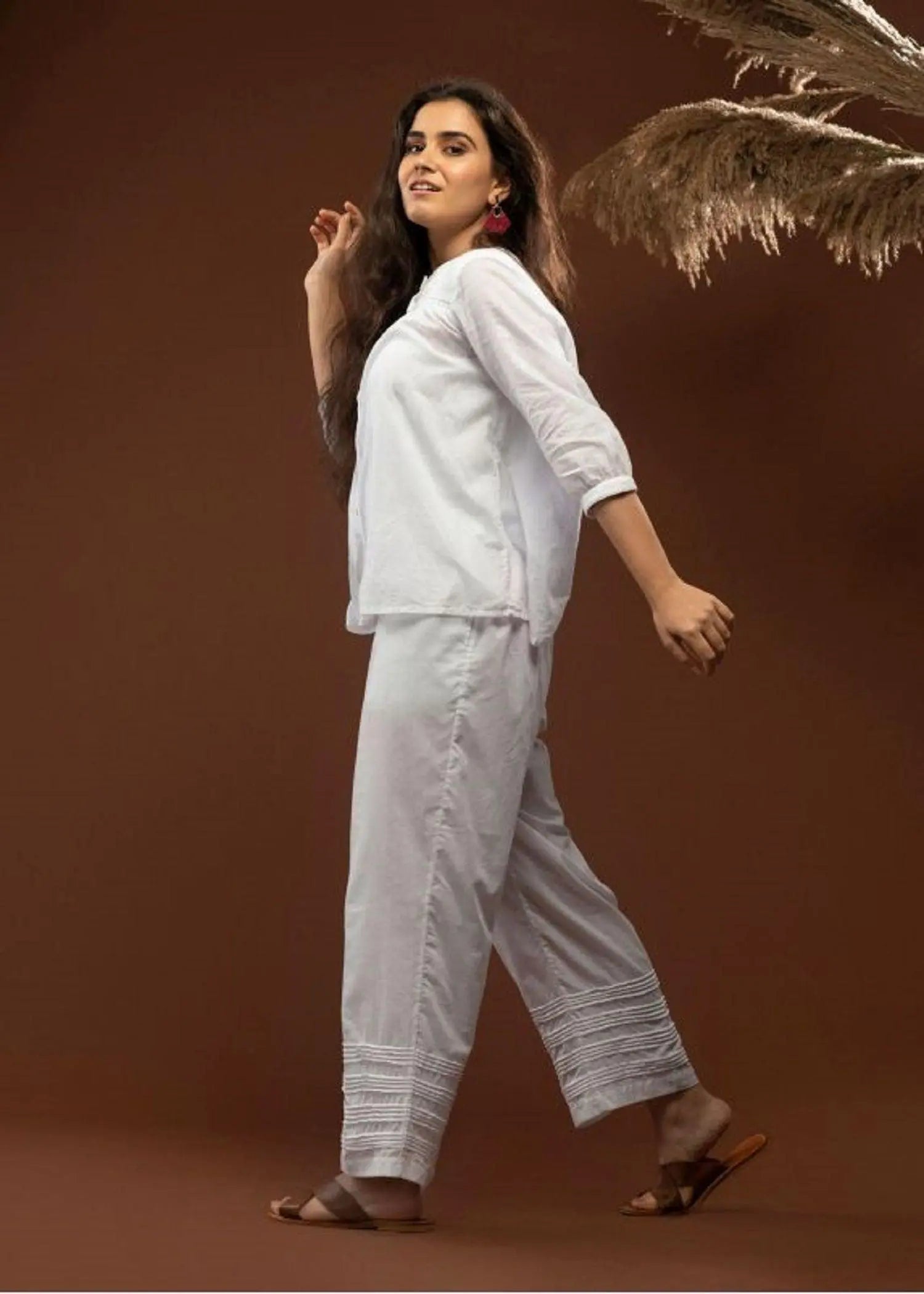 Prithvi Pleated Cotton Pant