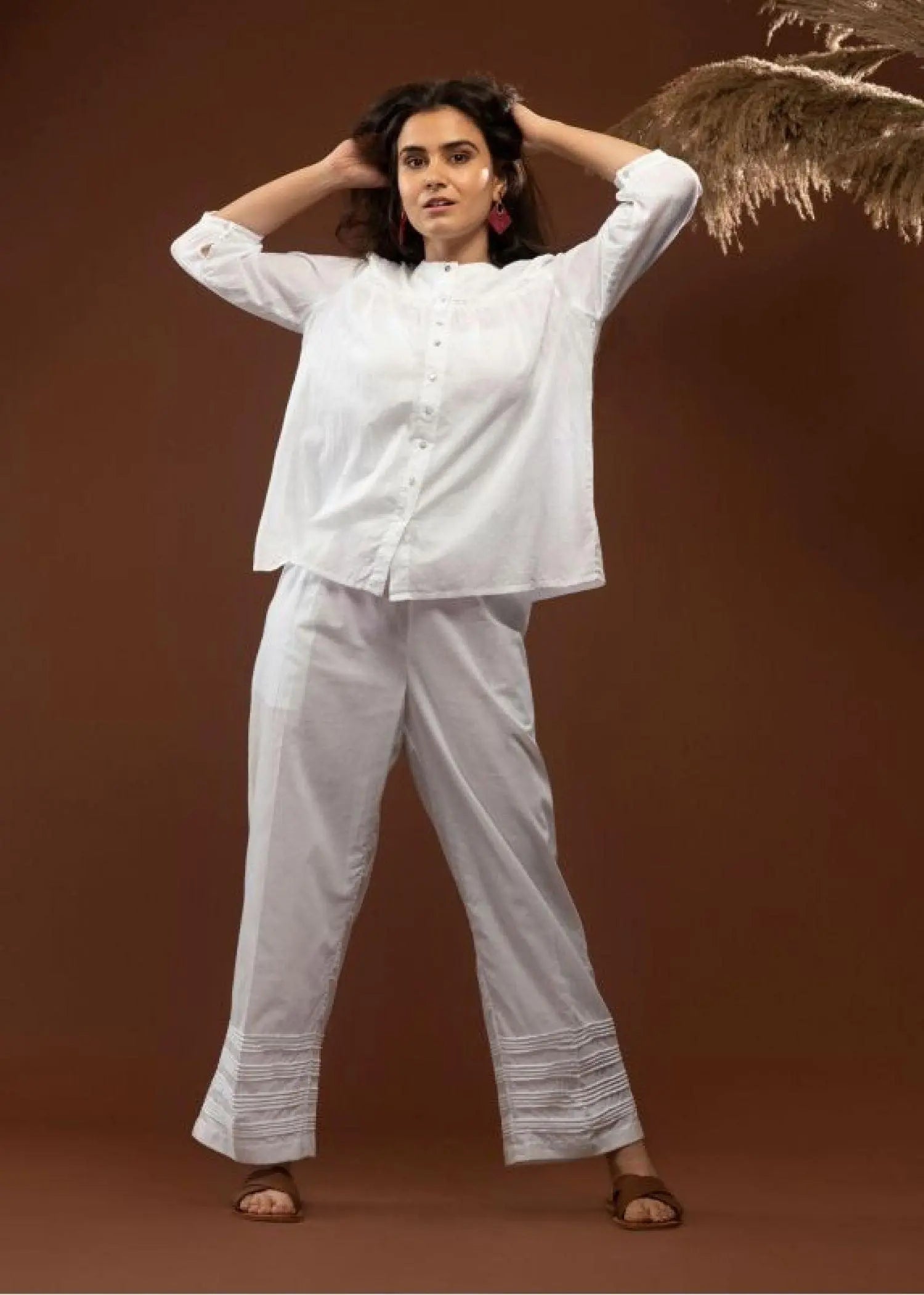 Prithvi Pleated Cotton Pant