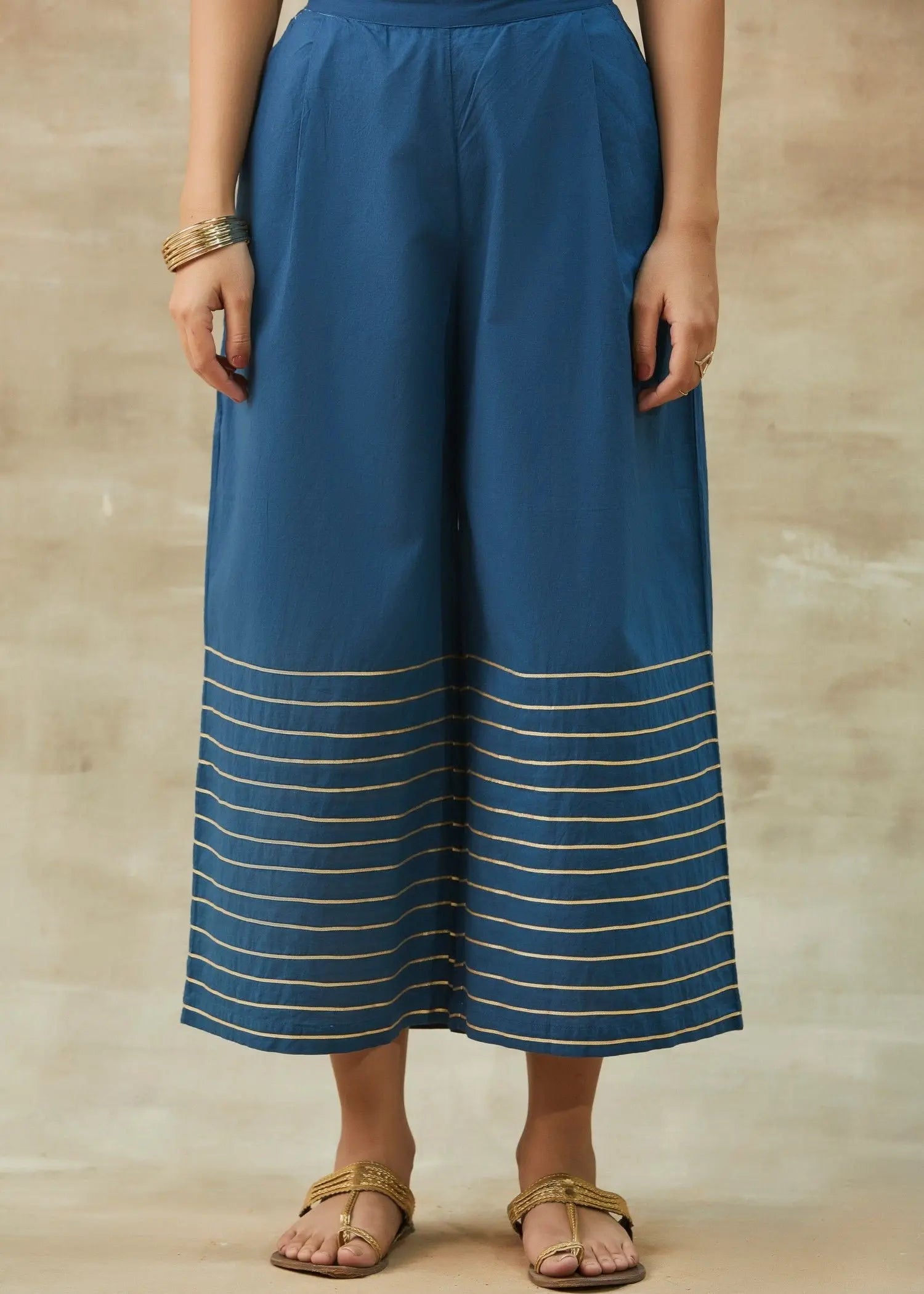 Navy Blue Gota Culottes