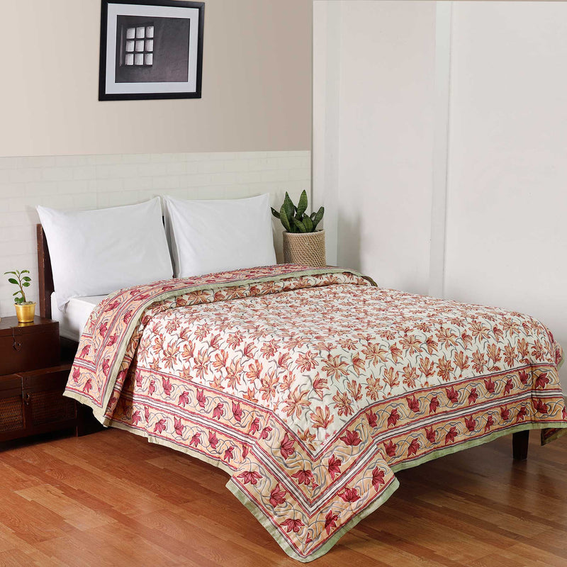 DIVA JAAL GREEN/BEIGE QUILT