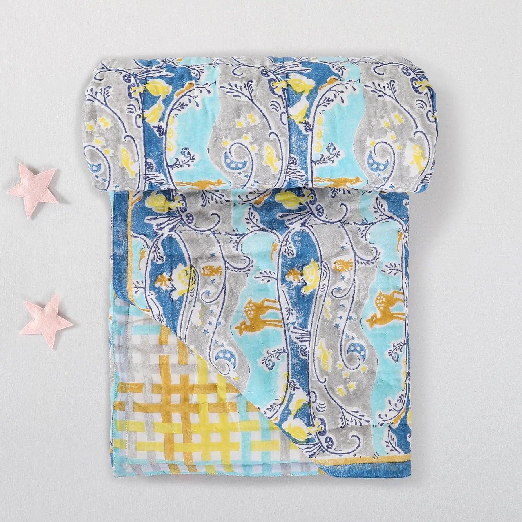 Jungle Book Blue Cotton Quilt Kids