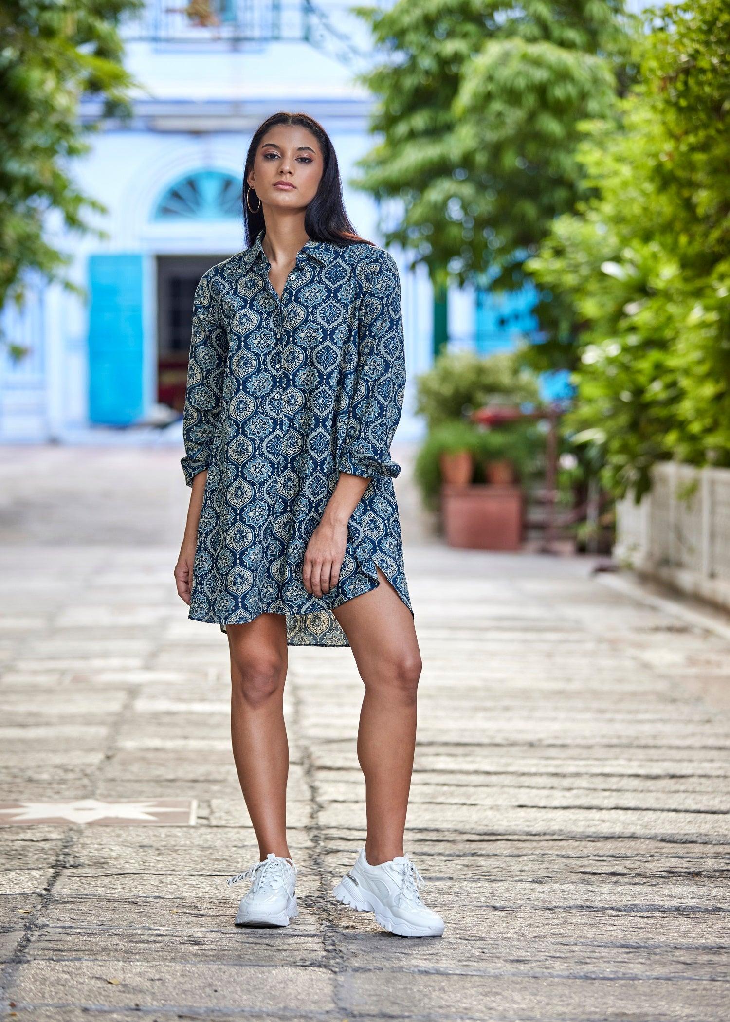 Zaira Indigo Blue Dress