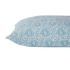 Paisley Floral Blue Hand Screen Print Cotton Cushion Cover