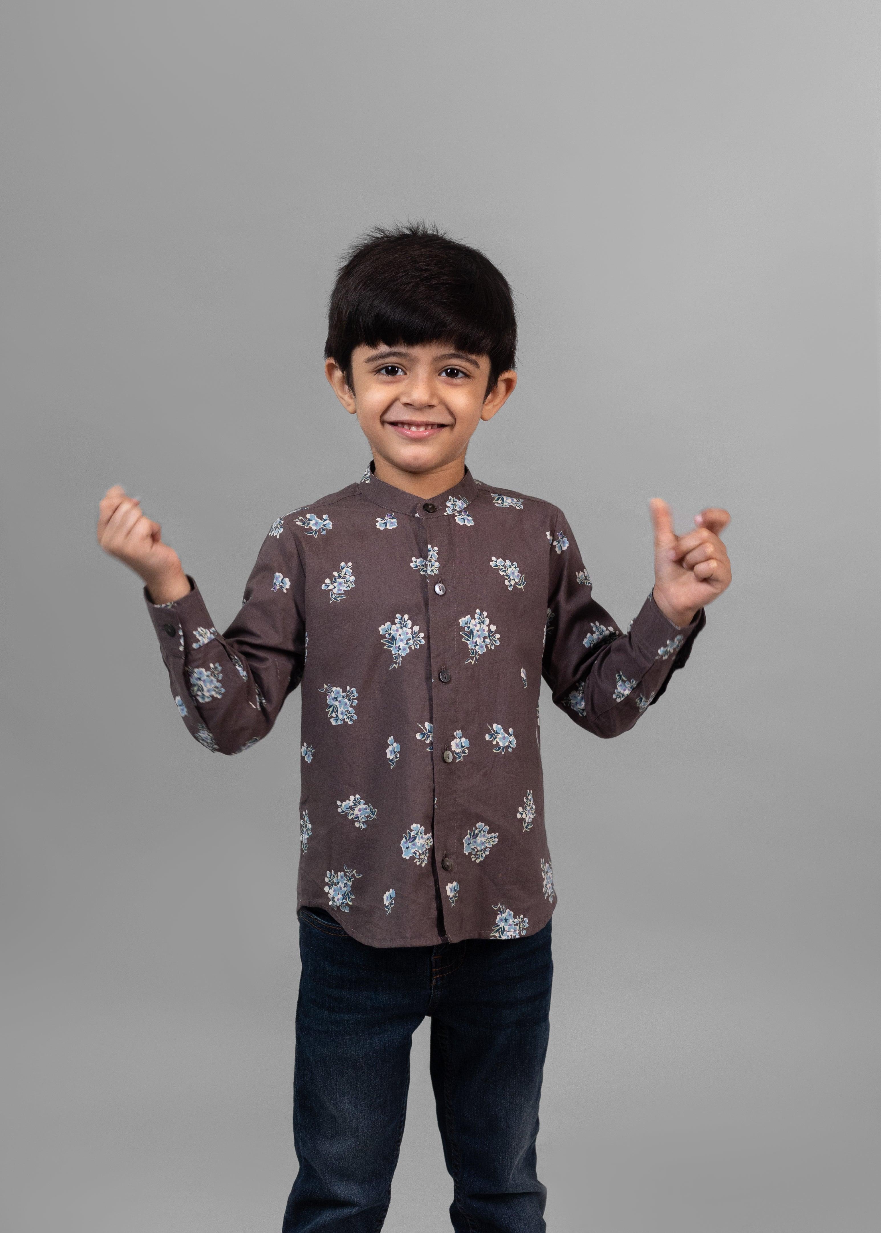 Lily Bunch Cocoa Cotton Full Sleeves Shirt (6 Months to 12 Years)