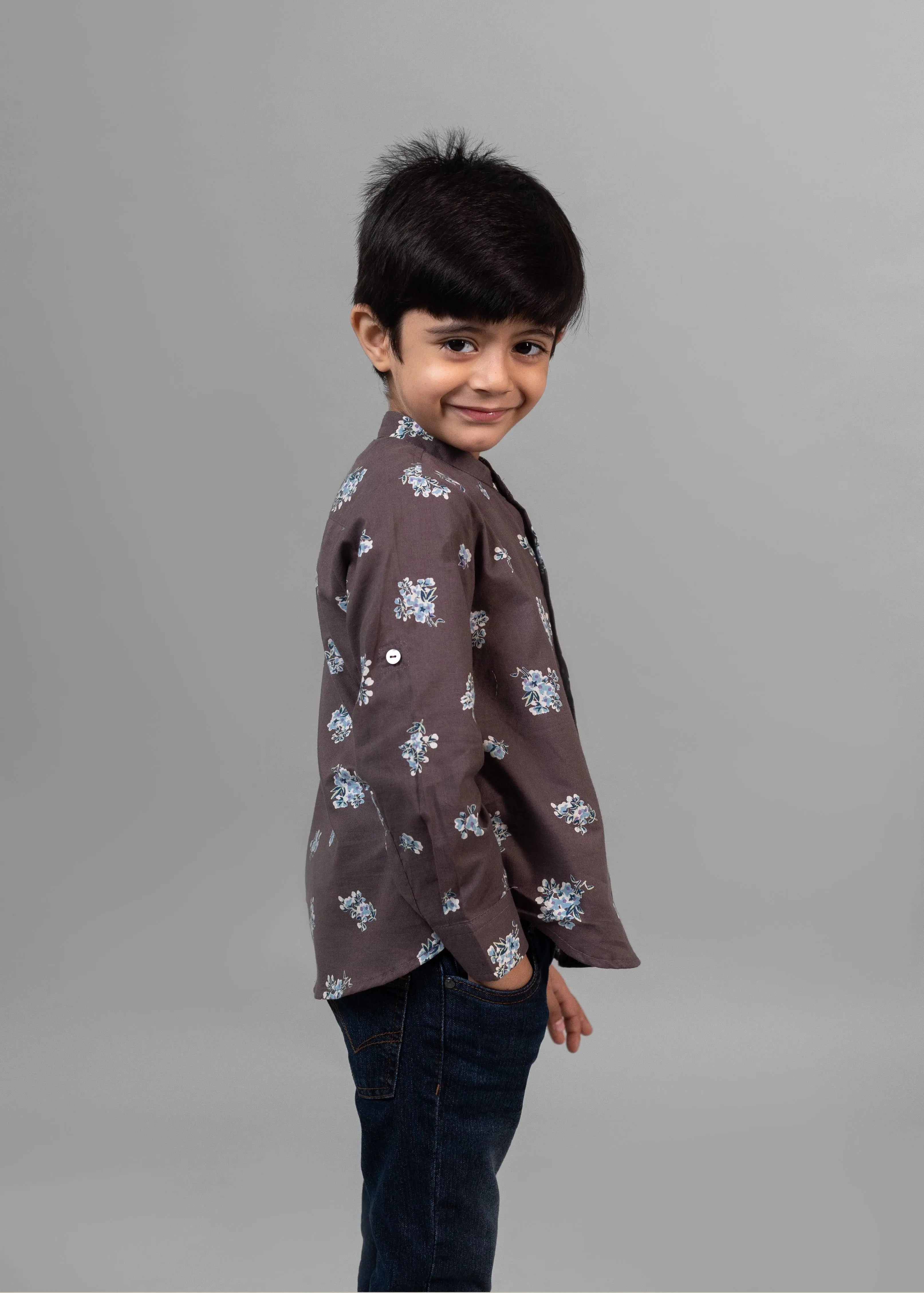 Lily Bunch Cocoa Cotton Full Sleeves Shirt (6 Months to 12 Years)