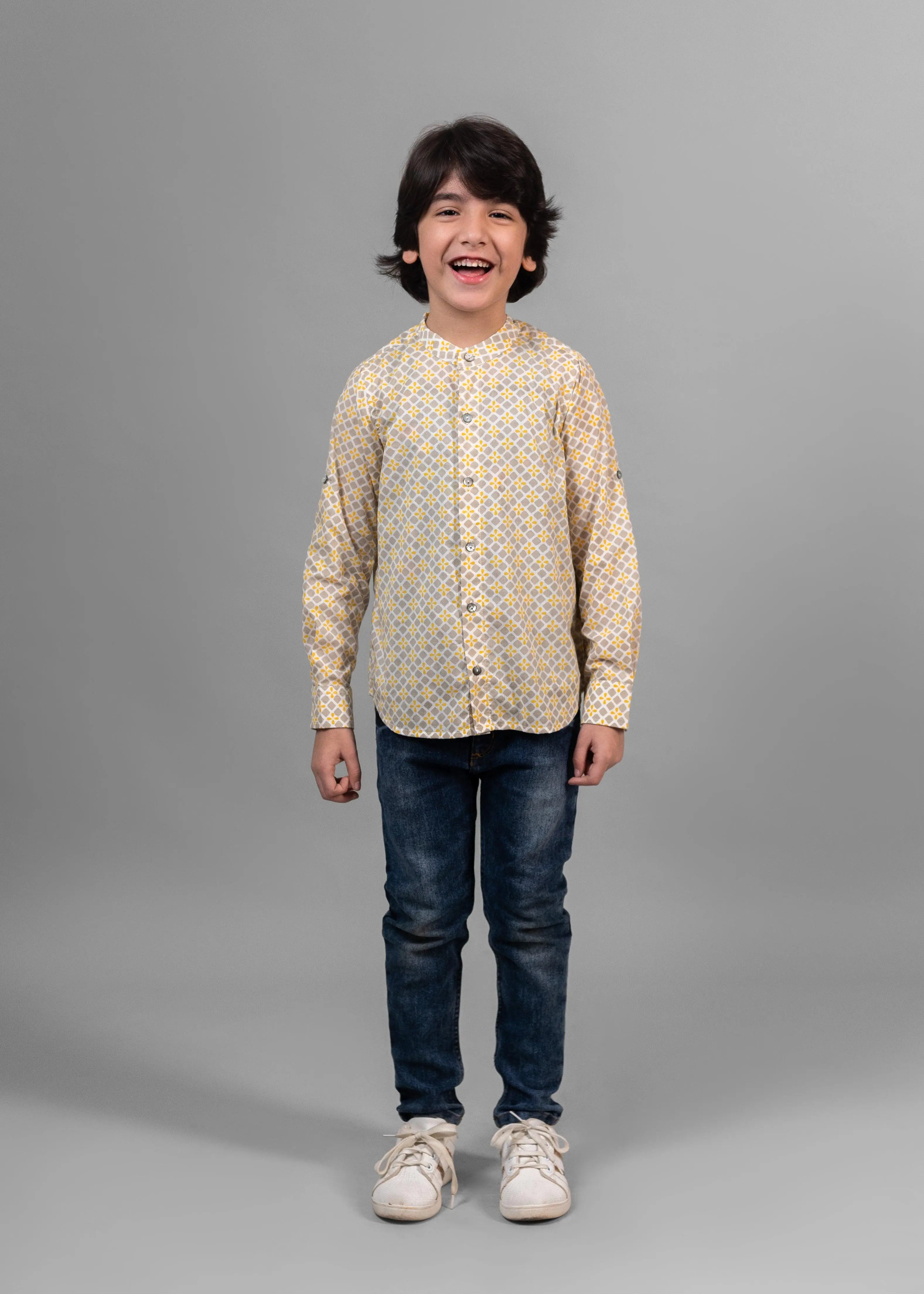 Sesame Beige Cotton Full Sleeves Shirt (6 Months to 12 Years)