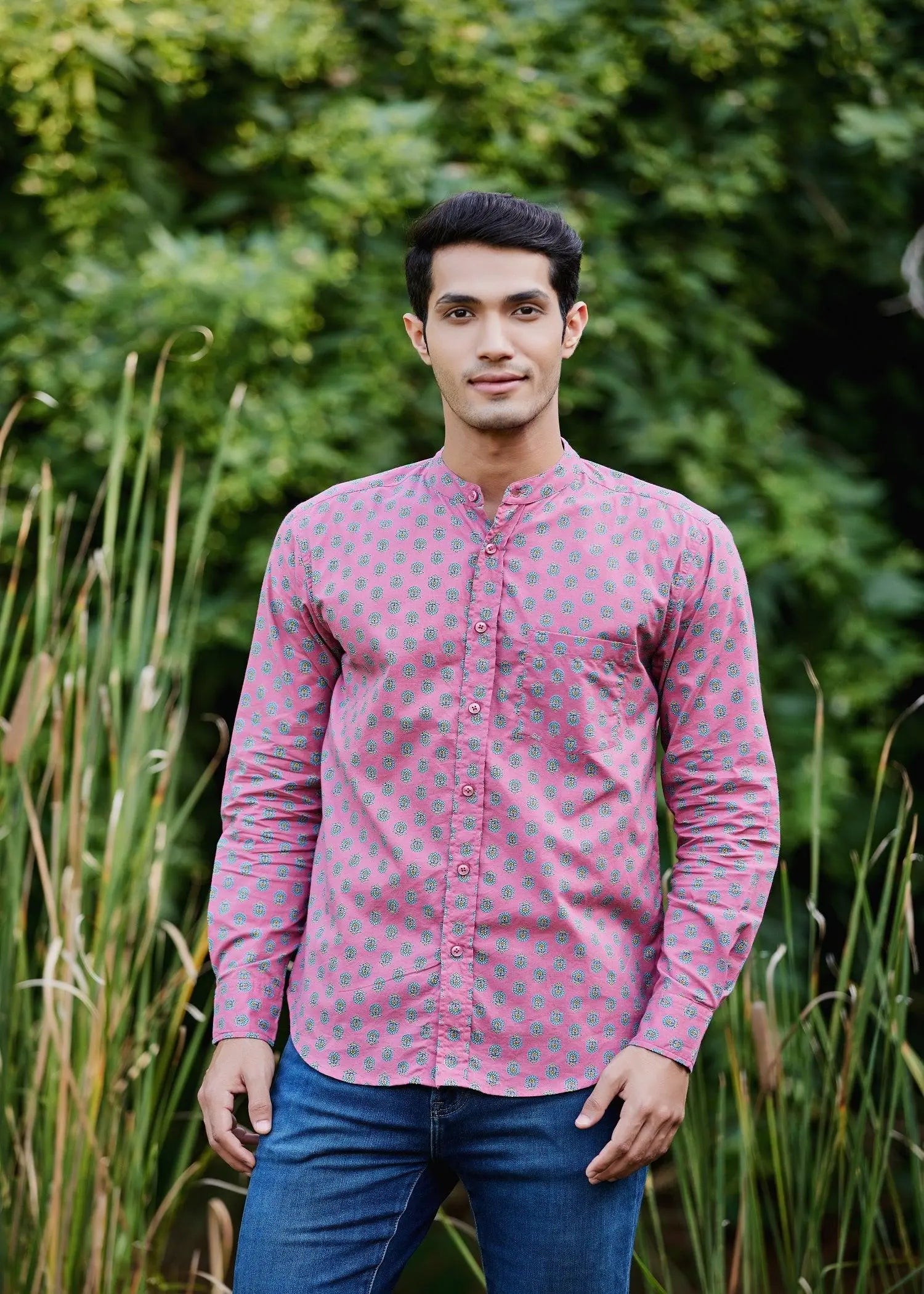 Aster Buti Pink Cotton Full sleeves shirt