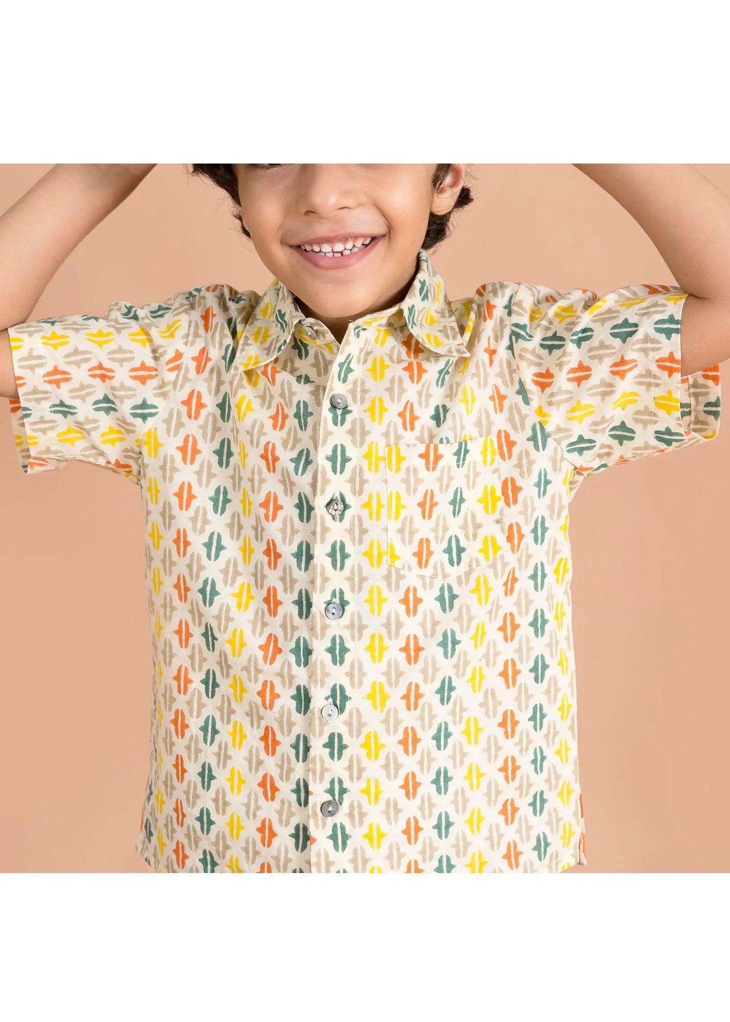 Replica Yellow Cotton Shirt Boy (2Yrs to 12 Yrs)