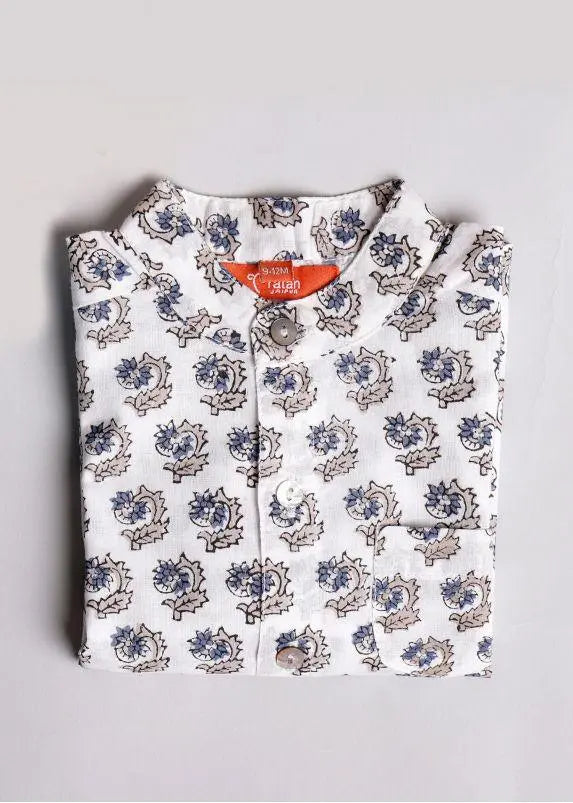 Harshit Bodhi White Cotton Shirt Baby Boy (6-24 Month)