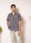 Medina Indigo Cotton Half Sleeve shirt