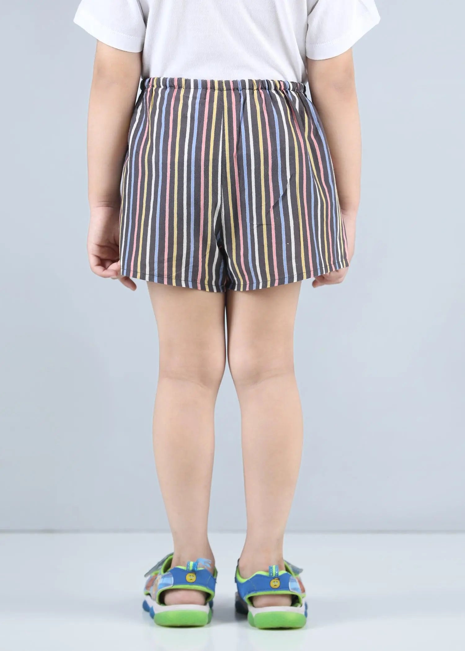 Snooze Stripes Brown Cotton Shorts Unisex (1-14 Years)