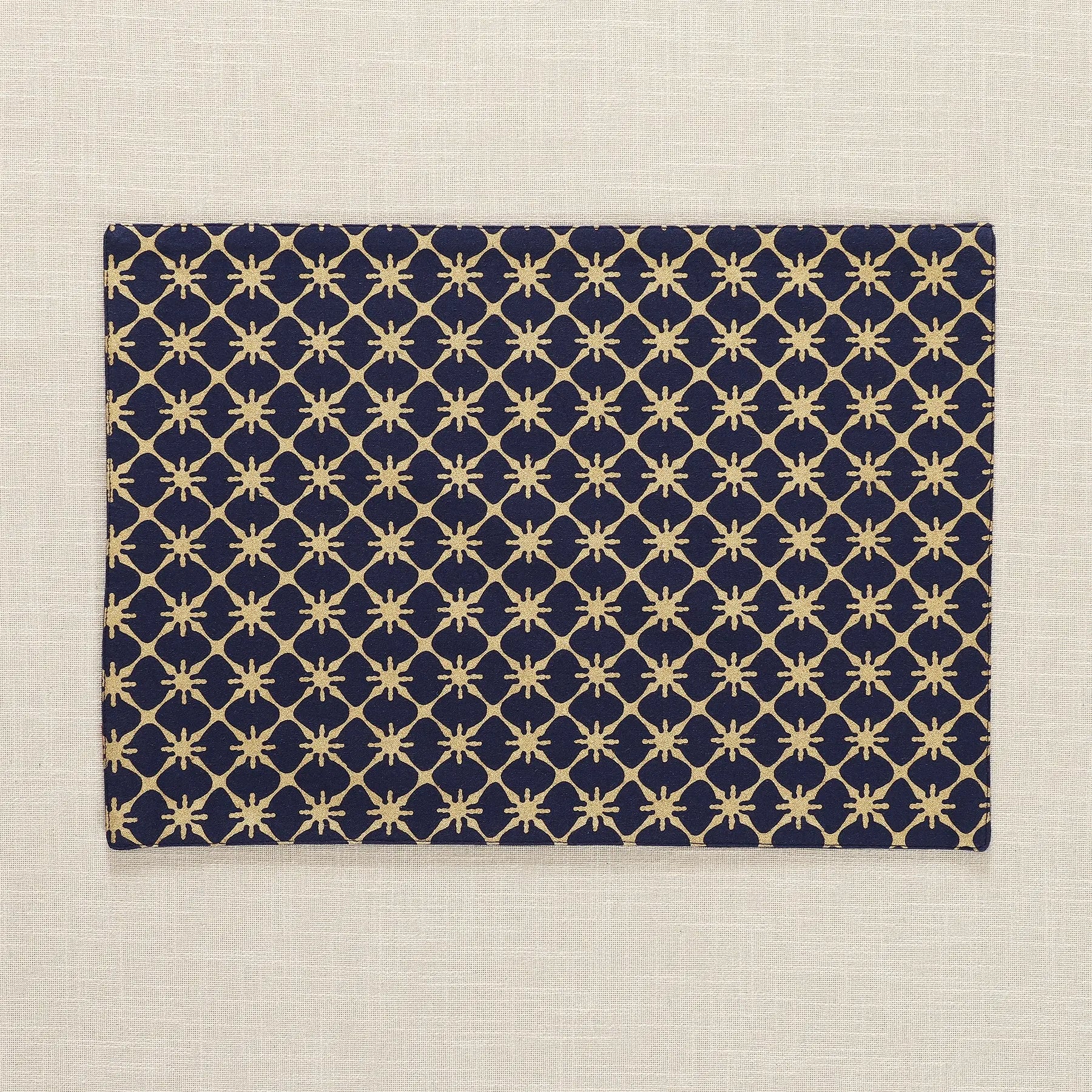 Star Sparkle Gold & Blue Cotton Table Mat Set of 6