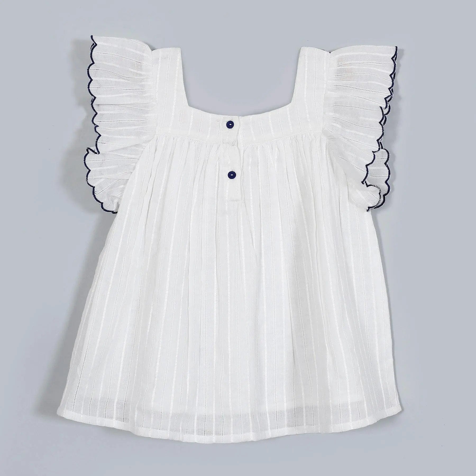 Scarlett White Cotton Top Girl (2-9 Years)