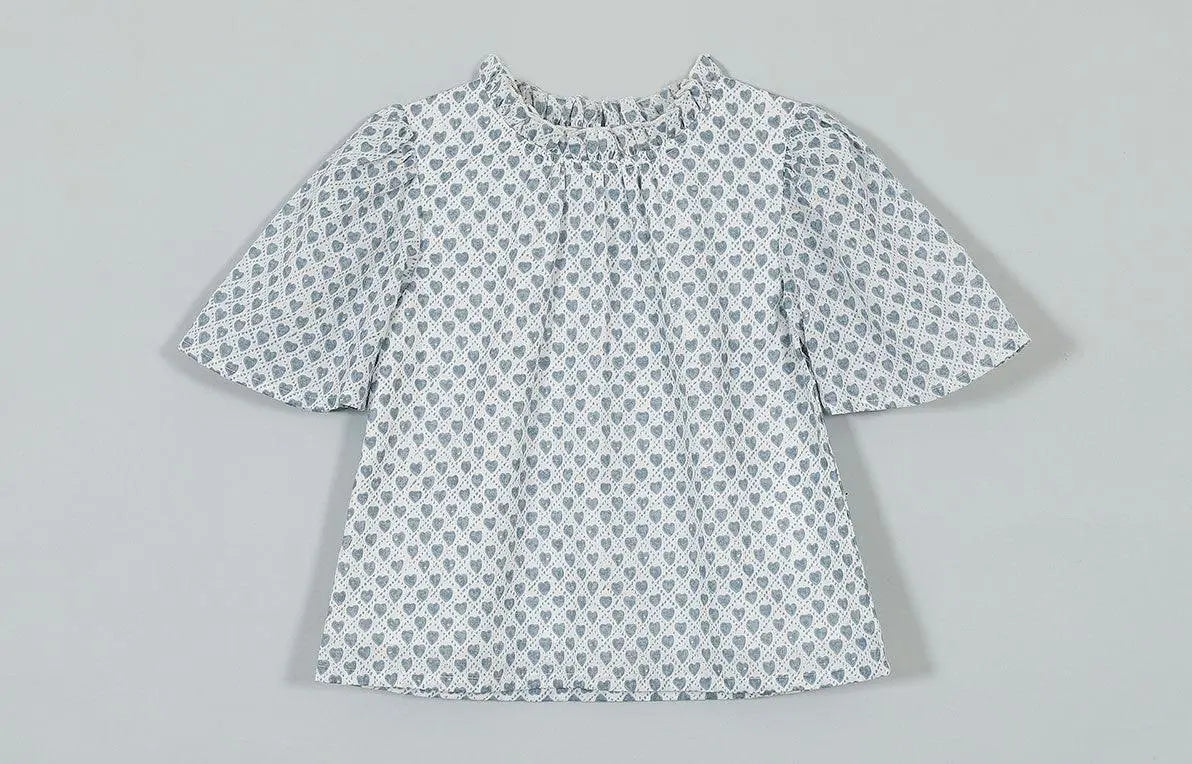 Glory White Cotton Crepe Top Girl (2-9 Years)