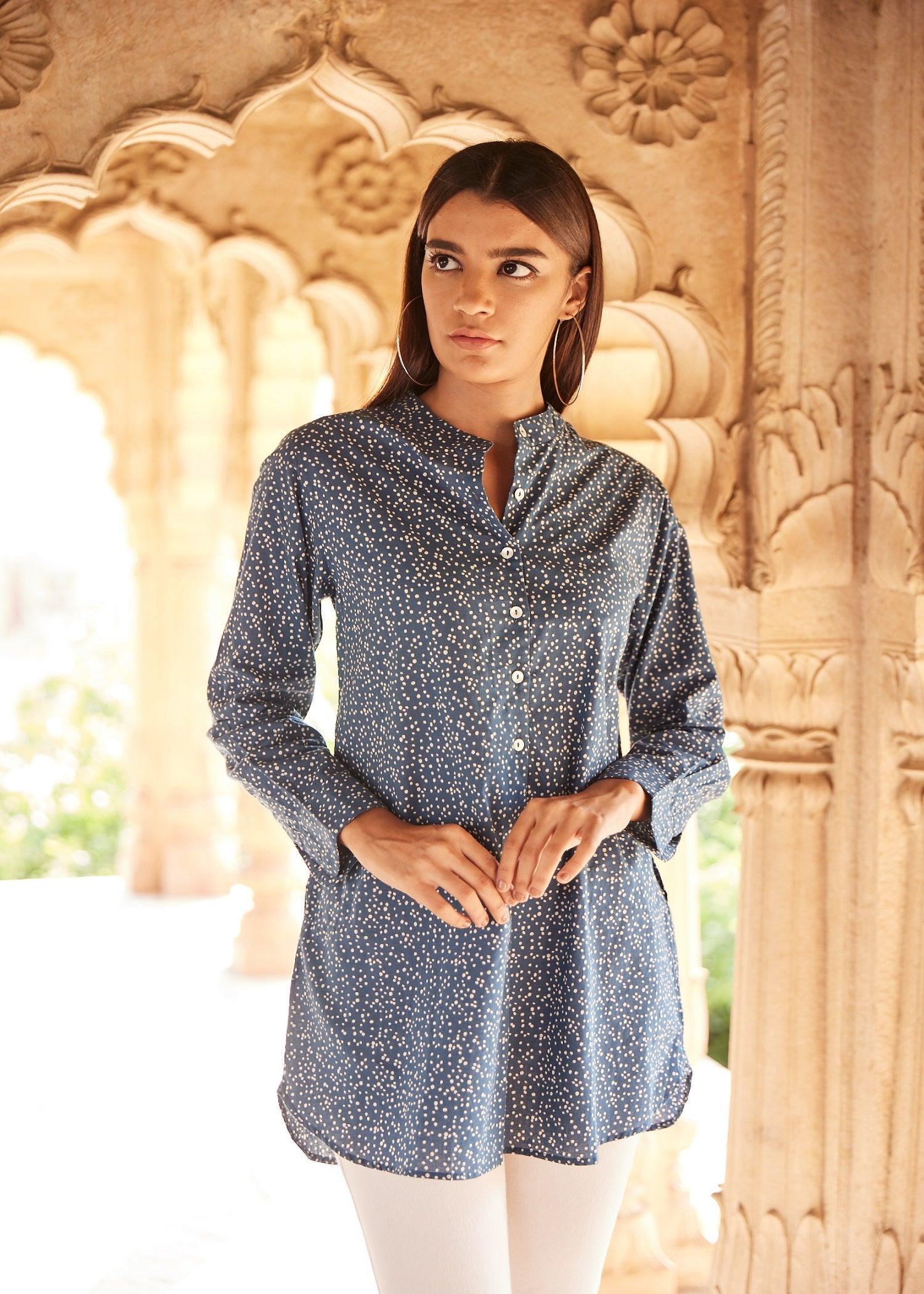 Blue Color Zaira Tunic