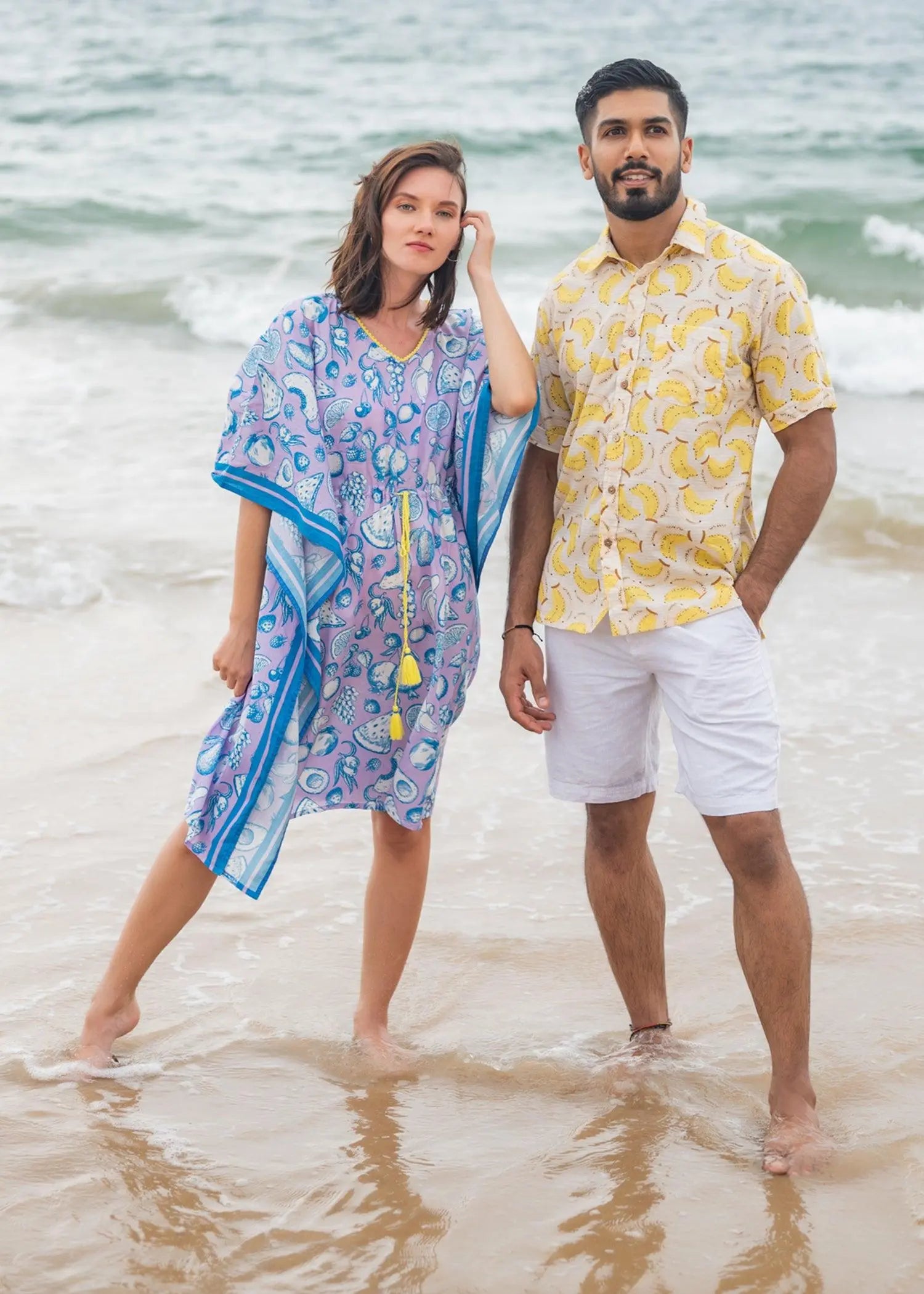 Lavendar Fruir Punch Short Cotton Kaftan