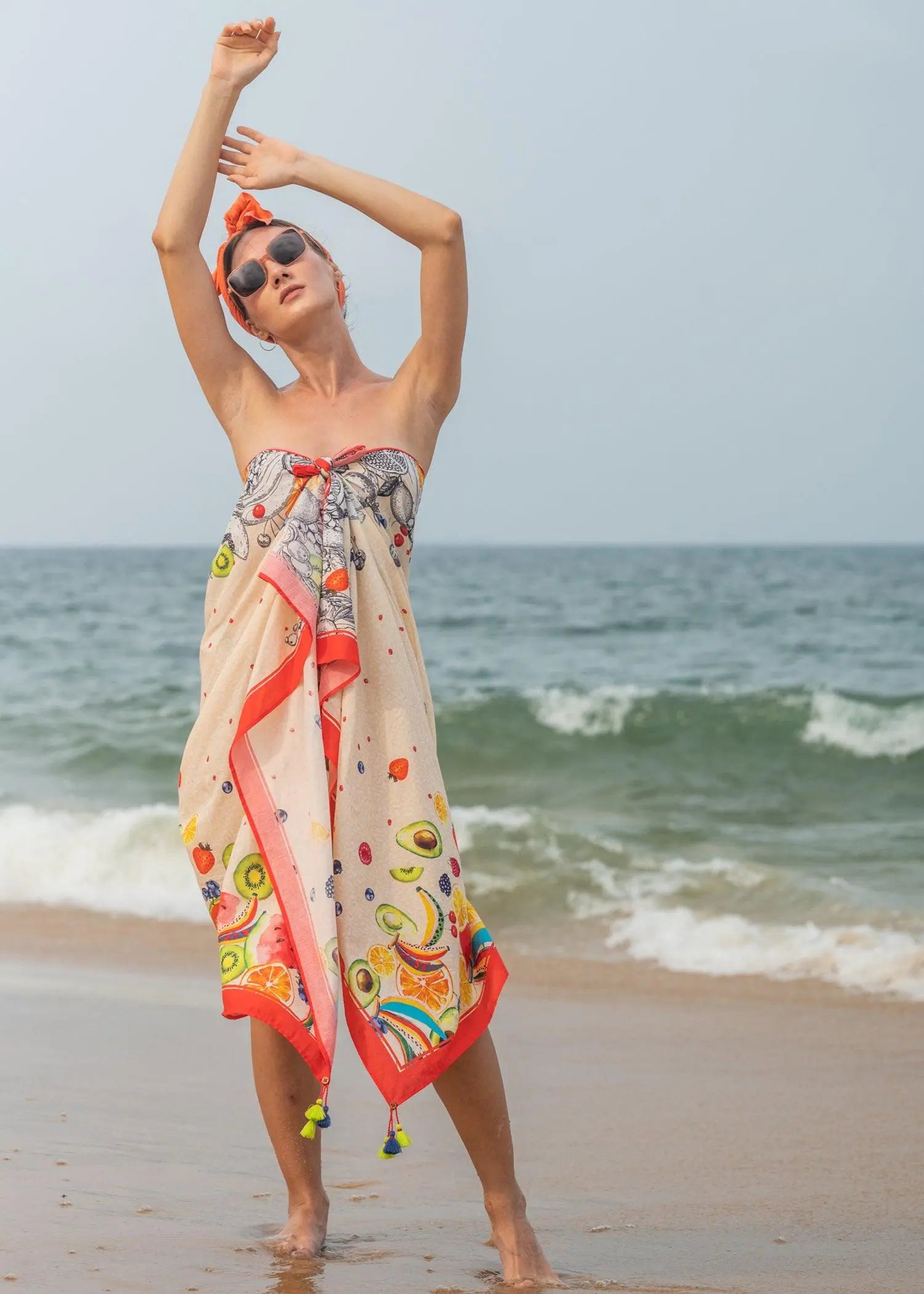 Peach Fruit Punch Women's Sarong